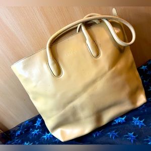 Furla mustard patent leather Made in Italy